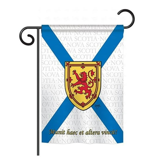 Breeze Decor BD-CP-GS-108187-IP-BO-D-US13-BD 13 x 18.5 in. Nova Scotia Flags of the World Canada Provinces Impressions Decorative Vertical Double Sided Garden Flag Set with Banner Pole