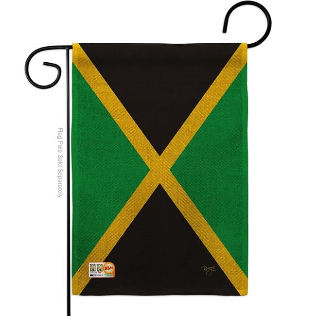 Jamaica Nationality Double-Sided Burlap Garden Flag