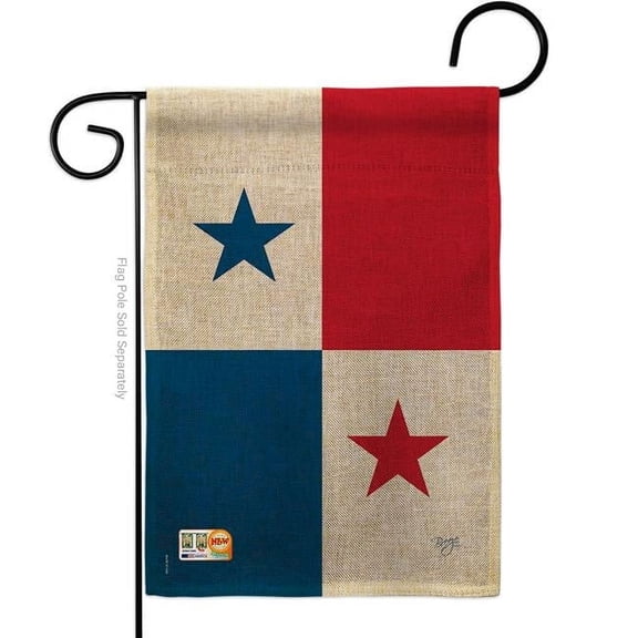 Breeze Decor BD-CY-G-108157-IP-DB-D-US13-BD 13 x 18.5 in. Panama Burlap Flags of the World Nationality Impressions Decorative Vertical Double Sided Garden Flag