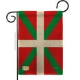 thumbnail image 1 of Breeze Decor BD-CY-G-108234-IP-DB-D-US14-BD 13 x 18.5 in. Basque Burlap Flags of the World Nationality Impressions Decorative Vertical Double Sided Garden Flag, 1 of 1