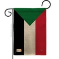 thumbnail image 1 of Breeze Decor BD-CY-G-108297-IP-DB-D-US15-BD 13 x 18.5 in. Sudan Burlap Flags of the World Nationality Impressions Decorative Vertical Double Sided Garden Flag, 1 of 1