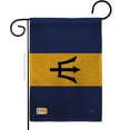 thumbnail image 1 of Breeze Decor BD-CY-G-108342-IP-DB-D-US15-BD 13 x 18.5 in. Barbados Burlap Flags of the World Nationality Impressions Decorative Vertical Double Sided Garden Flag, 1 of 1