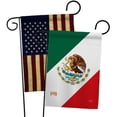 thumbnail image 1 of Breeze Decor BD-CY-GP-108019-IP-BOAA-D-US13-BD 13 x 18.5 in. World Nationality Impressions Decorative Vertical Double Sided USA Vintage Mexico Applique Garden Flags - Pack of 2, 1 of 1
