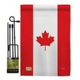 thumbnail image 1 of Breeze Decor BD-CY-GS-108008-IP-BO-D-US13-BD 13 x 18.5 in. Canada Flags of the World Nationality Impressions Decorative Vertical Double Sided Garden Flag Set with Banner Pole, 1 of 1
