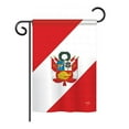 thumbnail image 1 of Breeze Decor BD-CY-GS-108153-IP-BO-D-US13-BD 13 x 18.5 in. Peru Flags of the World Nationality Impressions Decorative Vertical Double Sided Garden Flag Set with Banner Pole, 1 of 1