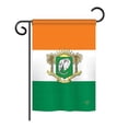 thumbnail image 1 of Breeze Decor BD-CY-GS-108217-IP-BO-D-US14-BD 13 x 18.5 in. Ivory Coast Flags of the World Nationality Impressions Decorative Vertical Double Sided Garden Flag Set with Banner Pole, 1 of 1
