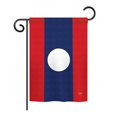 thumbnail image 1 of Breeze Decor BD-CY-GS-108262-IP-BO-D-US15-BD 13 x 18.5 in. Laos Flags of the World Nationality Impressions Decorative Vertical Double Sided Garden Flag Set with Banner Pole, 1 of 1