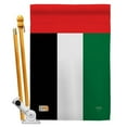 thumbnail image 1 of Breeze Decor BD-CY-HS-108247-IP-BO-D-US15-BD 28 x 40 in. United Arab Emirates Flags of the World Nationality Impressions Decorative Vertical Double Sided House Flag Set with Pole Bracket & Hardware, 1 of 1