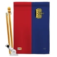 thumbnail image 1 of Breeze Decor BD-CY-HS-108321-IP-BO-D-US15-BD 28 x 40 in. Liechtenstein Flags of the World Nationality Impressions Decorative Vertical Double Sided House Flag Set with Pole Bracket & Hardware, 1 of 1