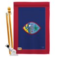 thumbnail image 1 of Breeze Decor BD-CY-HS-108353-IP-BO-D-US15-BD 28 x 40 in. Guam Flags of the World Nationality Impressions Decorative Vertical Double Sided House Flag Set with Pole Bracket Hardware, 1 of 1