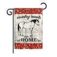 thumbnail image 1 of Breeze Decor BD-FA-G-110120-IP-BO-D-US18-WA 13 x 18.5 in. Country Roads Hores Nature Farm Animals Impressions Decorative Vertical Double Sided Garden Flag, 1 of 4