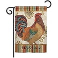 thumbnail image 1 of Breeze Decor BD-FA-G-110127-IP-BO-D-US18-WA 13 x 18.5 in. Welcome Rooster Nature Farm Animals Impressions Decorative Vertical Double Sided Garden Flag, 1 of 4