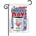 thumbnail image 1 of Breeze Decor BD-FD-G-115135-IP-BO-D-US18-BD 13 x 18.5 in. Happy Best Dad Day Summer Fathers Impressions Decorative Vertical Double Sided Garden Flag, 1 of 4
