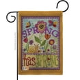 thumbnail image 1 of Breeze Decor BD-FL-G-104087-IP-DB-D-US16-AL 13 x 18.5 in. Bugs Spring Burlap Floral Impressions Decorative Vertical Double Sided Garden Flag, 1 of 1