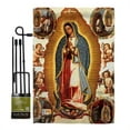 thumbnail image 1 of Breeze Decor BD-FR-GS-103057-IP-BO-D-US16-BD 13 x 18.5 in. Our Lady of Guadalupe Inspirational Faith & Religious Impressions Decorative Vertical Double Sided Garden Flag Set with Banner Pole, 1 of 1