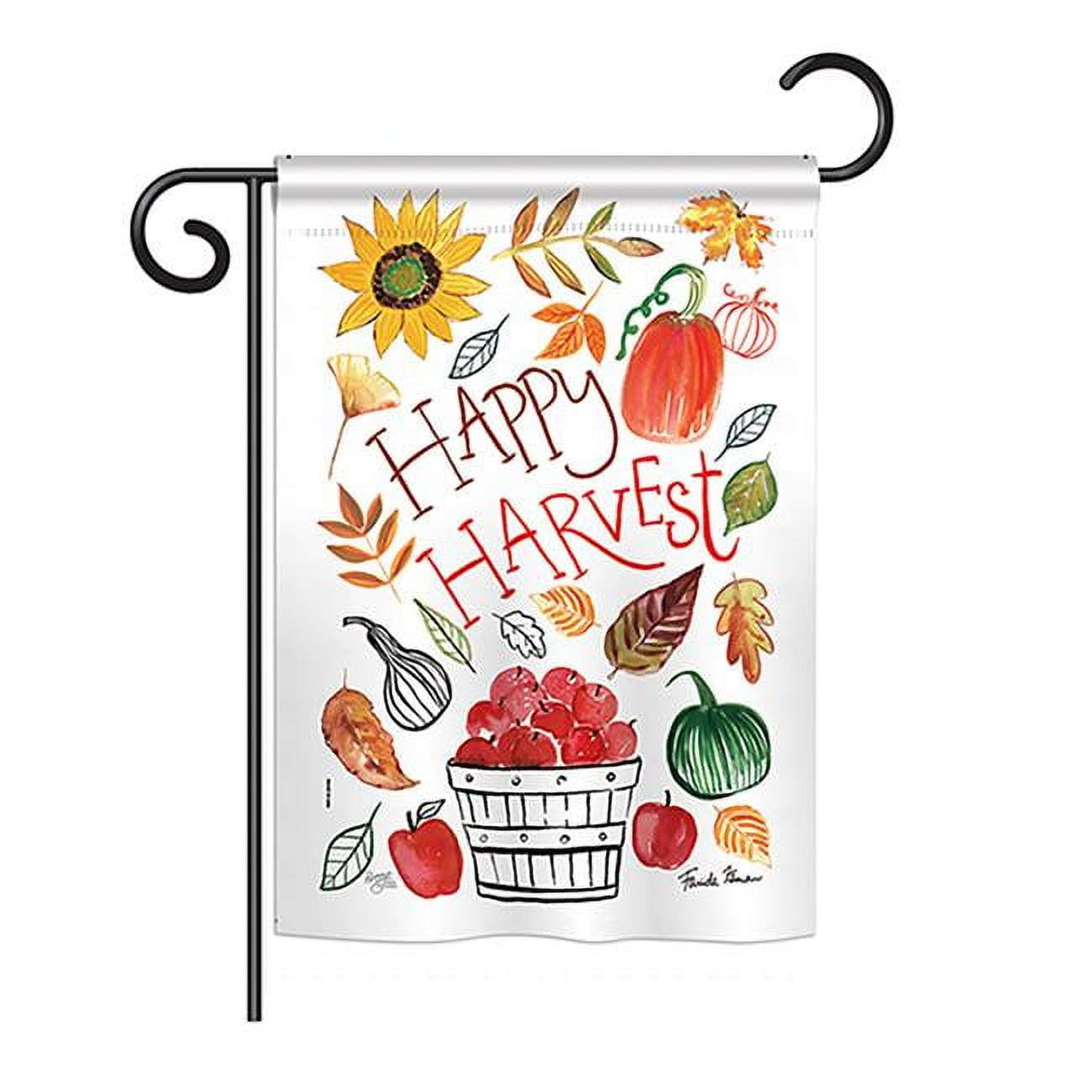 Breeze Decor Happy Harvest Scarecrow Garden Flag Set Fall & Autumn Pumkins ＿並行輸入品 Breeze Decor Happy Harvest Garden Flag Set Wall Hanger Fall \u0026 Autumn  Scarecrow Pumkins Sunflower Leaves Season Autumntime House Decoration  Banner