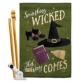thumbnail image 1 of Breeze Decor BD-HO-HS-112082-IP-BO-D-US18-WA 28 x 40 in. Something Wicked Fall Halloween Impressions Decorative Vertical Double Sided House Flag Set with Pole Bracket & Hardware, 1 of 1