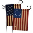 thumbnail image 1 of Breeze Decor BD-HS-GP-108068-IP-BOAA-D-US12-BD 13 x 18.5 in. Historic Impressions Decorative Vertical Double Sided USA Betsy Ross Vintage Americana Applique Garden Flags - Pack of 2, 1 of 1