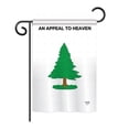 thumbnail image 1 of Breeze Decor BD-HS-GS-108182-IP-BO-D-US14-BD 13 x 18.5 in. Pine Tree Americana Historic Impressions Decorative Vertical Double Sided Garden Flag Set with Banner Pole, 1 of 1