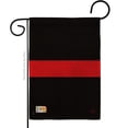 thumbnail image 1 of Breeze Decor BD-MI-G-108241-IP-DB-D-US15-BD 13 x 18.5 in. Red Stripe Burlap Americana Military Impressions Decorative Vertical Double Sided Garden Flag, 1 of 1