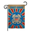 thumbnail image 1 of Breeze Decor BD-MI-G-108397-IP-DB-DS02-US Coast Guard Burlap Americana - Everyday Military Impressions Decorative Vertical Garden Flag - 13 x 18.5 in., 1 of 4