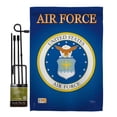 thumbnail image 1 of Breeze Decor BD-MI-GS-108054-IP-BO-D-IM10-UF 13 x 18.5 in. Air Force Americana Military Impressions Decorative Vertical Double Sided Garden Flag Set with Banner Pole, 1 of 1