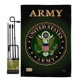 thumbnail image 1 of Breeze Decor BD-MI-GS-108055-IP-BO-D-US10-UA 13 x 18.5 in. Army Americana Military Impressions Decorative Vertical Double Sided Garden Flag Set with Banner Pole, 1 of 1