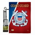 thumbnail image 1 of Breeze Decor BD-MI-GS-108056-IP-BO-D-US10-CG 13 x 18.5 in. Coast Guard Americana Military Impressions Decorative Vertical Double Sided Garden Flag Set with Banner Pole, 1 of 1