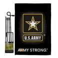 thumbnail image 1 of Breeze Decor BD-MI-GS-108061-IP-BO-D-IM10-UA 13 x 18.5 in. U.S. Army Americana Military Impressions Decorative Vertical Double Sided Garden Flag Set with Banner Pole, 1 of 1