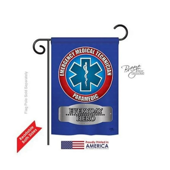 Breeze Decor BD-MI-H-108009-IP-BO-DS02-US EMT Americana - Everyday Military Impressions Decorative Vertical House Flag - 28 x 40 in.