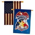 thumbnail image 1 of Breeze Decor BD-MI-HP-108030-IP-BOAA-D-US05-BD 28 x 40 in. Military Impressions Decorative Vertical Double Sided USA Vintage Police Americana Applique House Flags - Pack of 2, 1 of 1