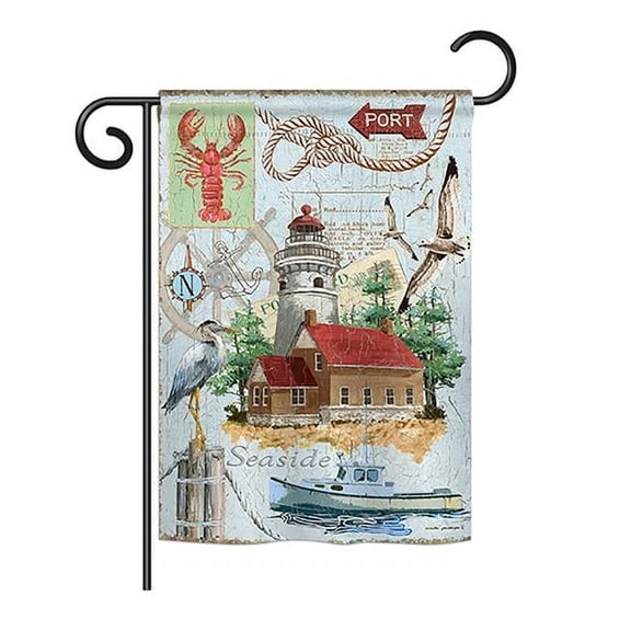 Breeze Decor BD-NA-G-107053-IP-BO-DS02-US Seaside Lighthouse Coastal - Everyday Nautical Impressions Decorative Vertical Garden Flag - 13 x 18.5 in.