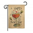 thumbnail image 1 of Breeze Decor BD-NE-G-116012-IP-BO-D-US18-BD G166012-BO Cheers to Happy New Year Winter Impressions Decorative Vertical 13 x 18.5 in. Double Sided Garden Flag, 1 of 1