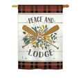 thumbnail image 1 of Breeze Decor BD-OU-H-109074-IP-BO-DS02-US 28 x 40 in. Peace And Lodge Nature - Everyday Outdoor Impressions, Decorative Vertical House Flag, 1 of 4