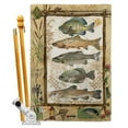 thumbnail image 1 of Breeze Decor BD-OU-HS-109056-IP-BO-D-US18-SB 28 x 40 in. Fishing Adventures Nature Outdoor Impressions Decorative Vertical Double Sided House Flag Set & Pole Bracket Hardware, 1 of 1