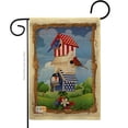 thumbnail image 1 of Breeze Decor BD-PA-G-111058-IP-DB-D-US12-AL 13 x 18.5 in. Star Spangled Birdhouse Burlap Americana Patriotic Impressions Decorative Vertical Double Sided Garden Flag, 1 of 1