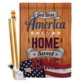 thumbnail image 1 of Breeze Decor BD-PA-HS-111075-IP-BO-D-US16-BD 28 x 40 in. America My Home Americana Patriotic Impressions Decorative Vertical Double Sided House Flag Set & Pole Bracket Hardware, 1 of 1