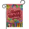 thumbnail image 1 of Breeze Decor BD-PC-G-115133-IP-DB-D-US18-BD 13 x 18.5 in. Celebrate Happy Birthday Burlap Special Occasion Party & Celebration Impressions Decorative Vertical Double Sided Garden Flag, 1 of 1