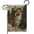thumbnail image 1 of Breeze Decor BD-PT-G-110088-IP-DB-D-US16-AL 13 x 18.5 in. Corgi Burlap Nature Pets Impressions Decorative Vertical Double Sided Garden Flag, 1 of 1