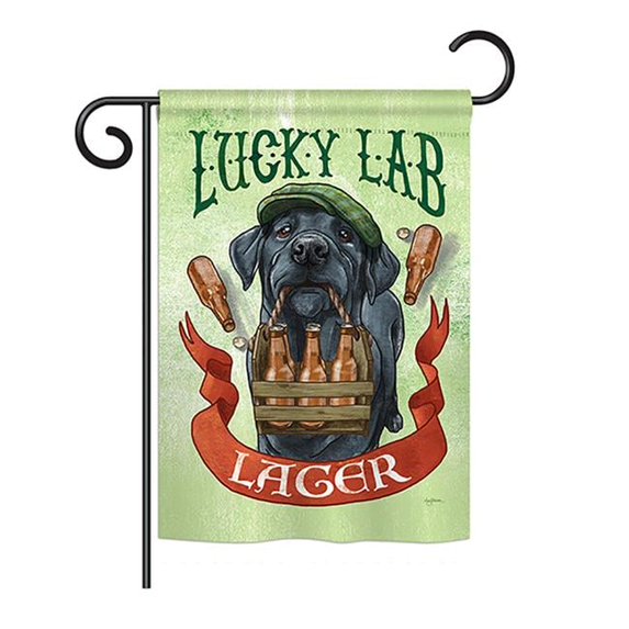 Breeze Decor BD-PT-G-110102-IP-BO-DS02-US Lucky Lab Lager Nature - Everyday Pets Impressions Decorative Vertical Garden Flag - 13 x 18.5 in.