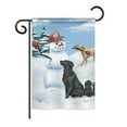 thumbnail image 1 of Breeze Decor BD-PT-G-110113-IP-BO-DS02-US 13 x 18.5 in. Snow Pals Nature - Everyday Pets Impressions, Decorative Vertical Garden Flag, 1 of 4