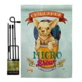 thumbnail image 1 of Breeze Decor BD-PT-GS-110098-IP-BO-D-US18-WA 13 x 18.5 in. Chihuahua Micro Brew Nature Pets Vertical Double Sided Mini Garden Flag Set with Banner Pole, 1 of 1