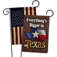 thumbnail image 1 of Breeze Decor BD-SS-GP-108067-IP-BOAA-D-US12-BD 13 x 18.5 in. Impressions Decorative Vertical Double Sided USA Vintage Texas Americana States Applique Garden Flags - Pack of 2, 1 of 1
