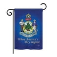 thumbnail image 1 of Breeze Decor BD-SS-GS-108133-IP-BO-D-US13-BD 13 x 18.5 in. Maine Americana States Impressions Decorative Vertical Double Sided Garden Flag Set with Banner Pole, 1 of 1