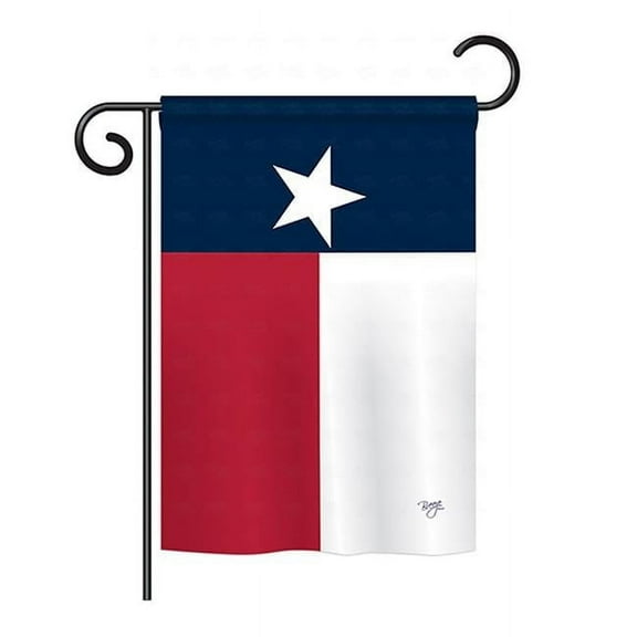 Breeze Decor BD-SS-GS-108230-IP-BO-D-US14-BD 13 x 18.5 in. Texas State Americana States Impressions Decorative Vertical Double Sided Garden Flag Set with Banner Pole