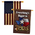 thumbnail image 1 of Breeze Decor BD-SS-HP-108067-IP-BOAA-D-US12-BD 28 x 40 in. Impressions Decorative Vertical Double Sided USA Vintage Texas Americana States Applique House Flags - Pack of 2, 1 of 1