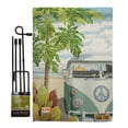 thumbnail image 1 of Breeze Decor BD-SU-GS-106001-IP-BO-D-US15-SB 13 x 18.5 in. Hula Girl Summer Fun in the Sun Impressions Decorative Vertical Double Sided Garden Flag Set with Banner Pole - Evelyn Jenkins Drew, 1 of 1