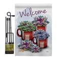 thumbnail image 1 of Breeze Decor BD-SW-GS-115143-IP-BO-D-US18-BD 13 x 18.5 in. Welcome Succa Country & Primitive Southwest Impressions Decorative Vertical Double Sided Garden Flag Set with Banner Pole, 1 of 1