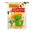 thumbnail image 1 of Breeze Decor BD-SW-H-115127-IP-BO-D-US18-BD H115127-BO Cactus Fiesta Cinco De Mayo Country & Primitive Southwest Impressions Decorative Vertical 28 x 40 in. Double Sided House Flag, 1 of 1