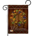 thumbnail image 1 of Breeze Decor BD-TG-G-113036-IP-DB-D-US09-BD 13 x 18.5 in. Fall Wreath Burlap Thanksgiving Impressions Decorative Vertical Double Sided Garden Flag, 1 of 1